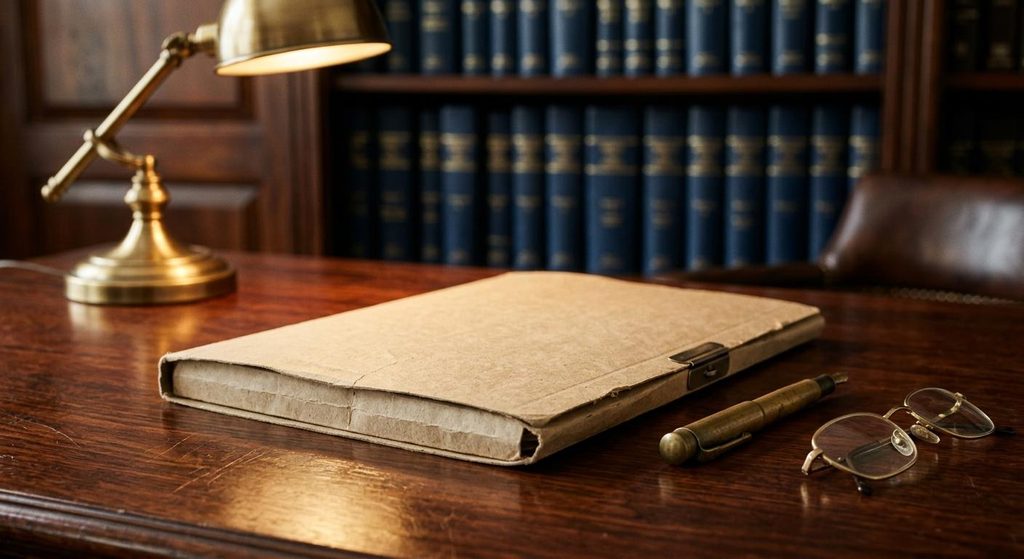 Closed legal case file on an attorney's desk representing a wrongful death claim after the Alcoa Highway fatal three-vehicle crash in Knoxville, TN.