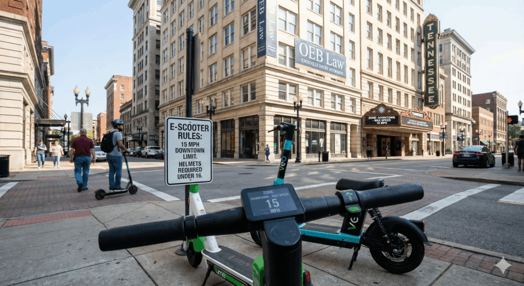 Are There a Speed Limit or Helmet Requirements for E-Scooters in Knoxville, Tennessee?