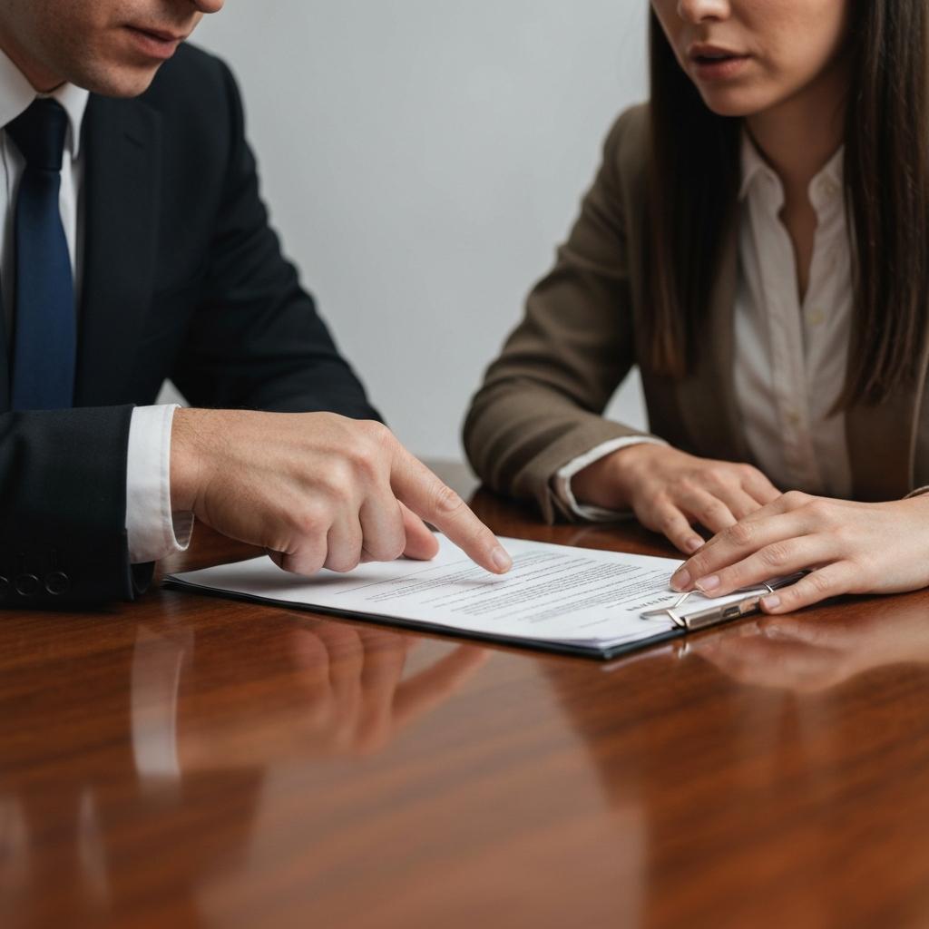 Signed a Settlement Release But Your Injuries Got Worse: What Are the Options in Tennessee. Concerned client and Knoxville attorney carefully review a signed settlement release after injuries got worse, pointing to a critical clause.