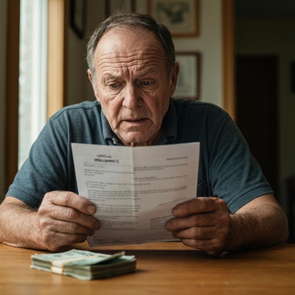 OEB Law: What Are Common Reasons Insurers Stop Payments in Tennessee Workers Comp Cases?  Concerned Tennessee construction worker sitting at his kitchen table, anxiously reviewing an official insurance letter stopping his workers comp payments.