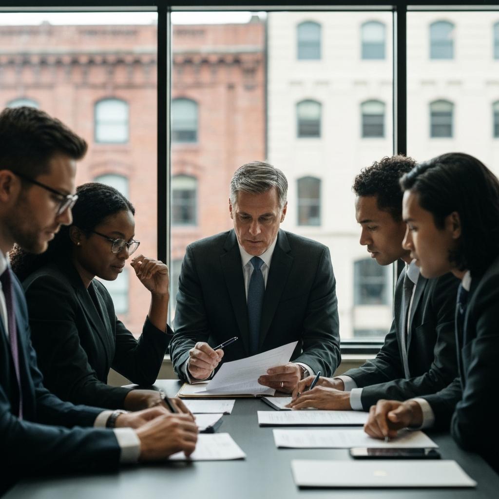 OEB Law:  Can You Lose Your Job Due to a Workplace Injury in Tennessee?  Experienced OEB Law workers compensation attorney team in a strategic planning session discussing a client's workplace injury case in Knoxville, TN.